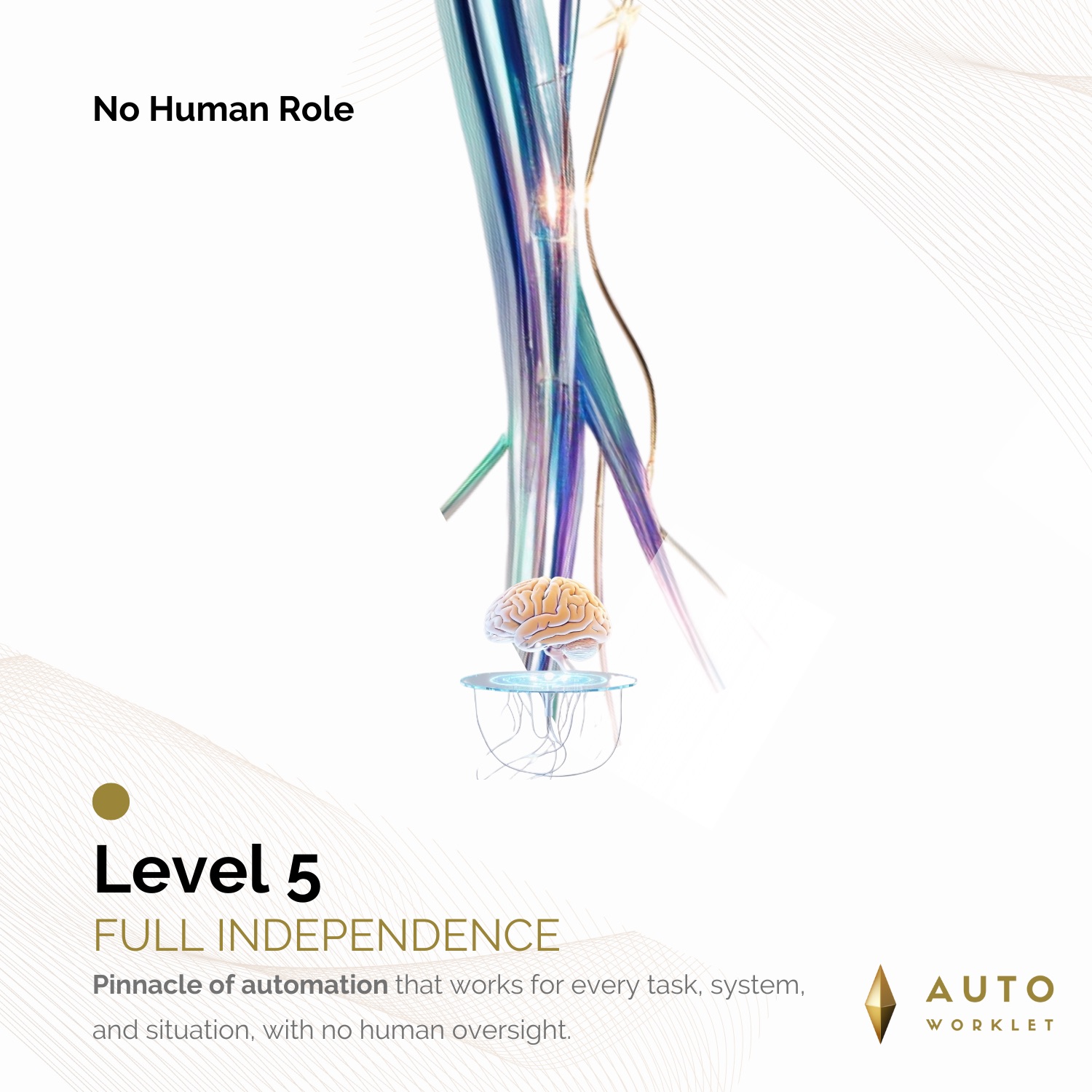 Illustration for Level 5: Fully-Autonomous Independent Automation